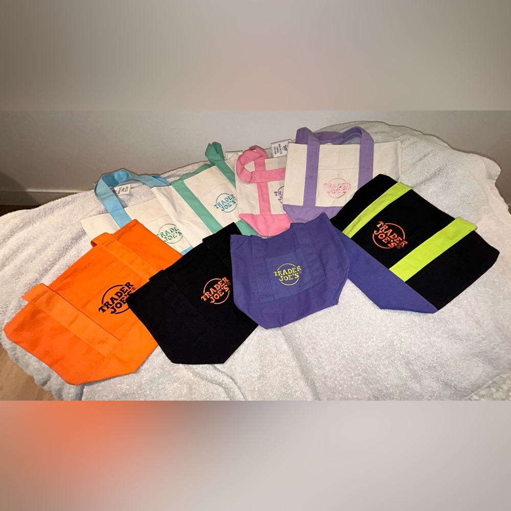 8 Pk Bundle of Trader Joe’s Mini Totes EASTER/HALLOWEEN